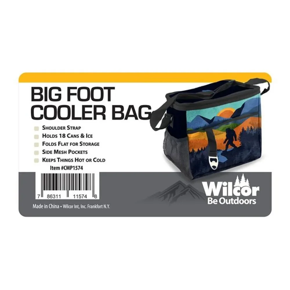 Bigfoot Cooler Bag 18-can hot cold strap pockets camping travel Sasquatch yeti